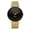 שעון מוזהב דגם NOHO לוח שחור