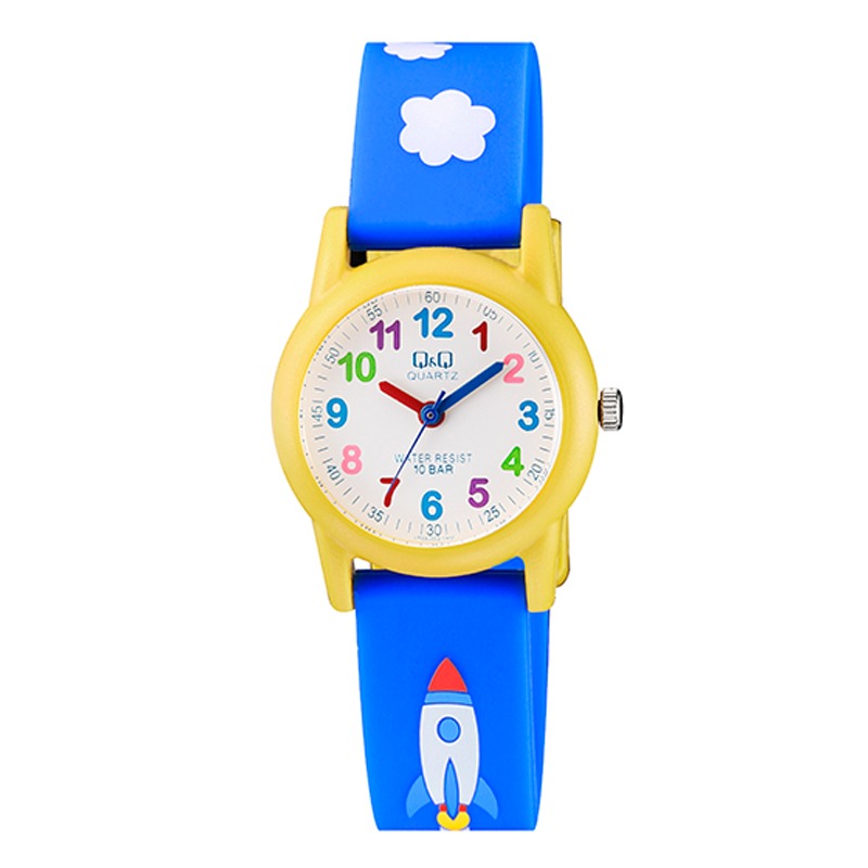 שעון יד כחול מעוצב לילדים עמיד במים