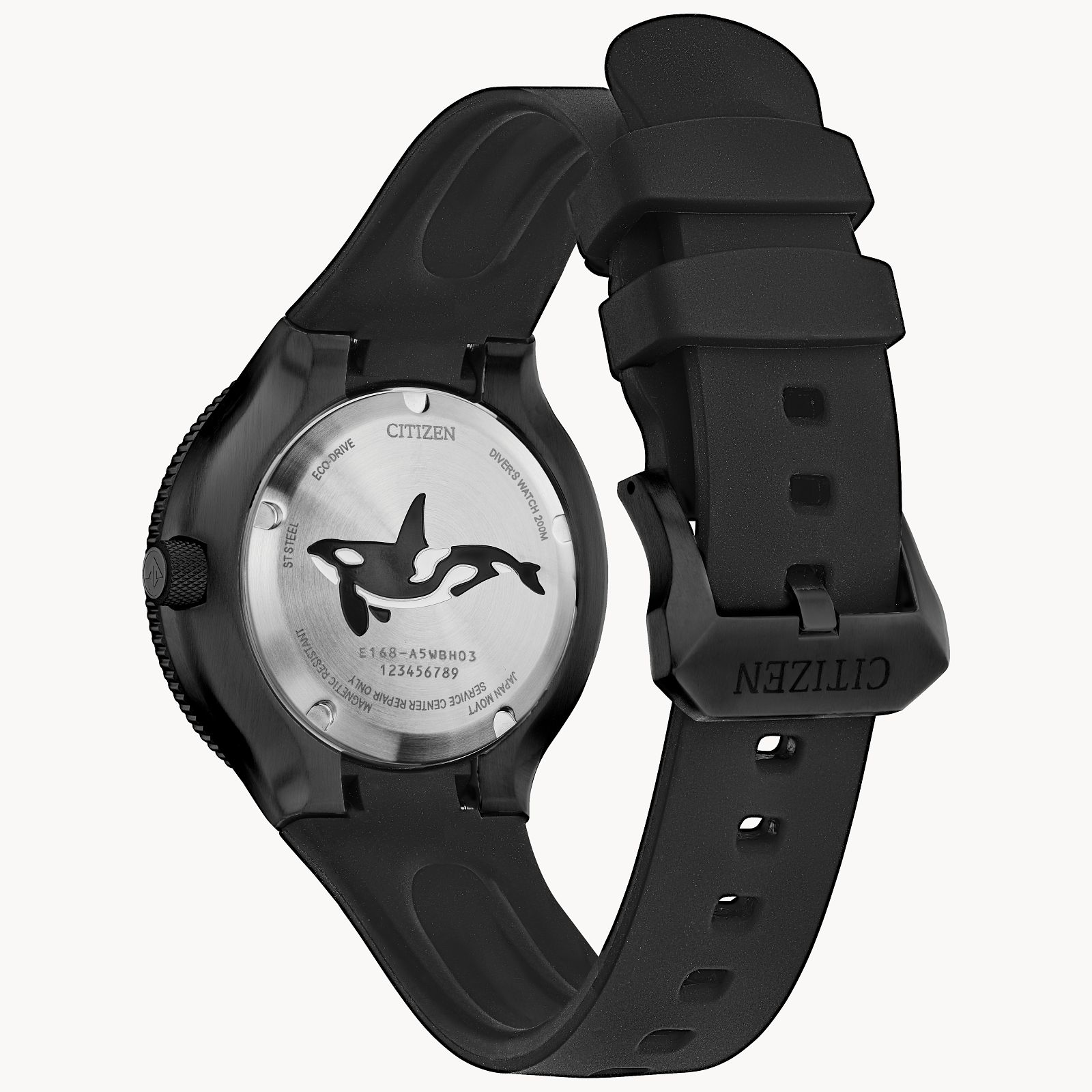 שעון CITIZEN צלילה מקצועי מושחר ORCA